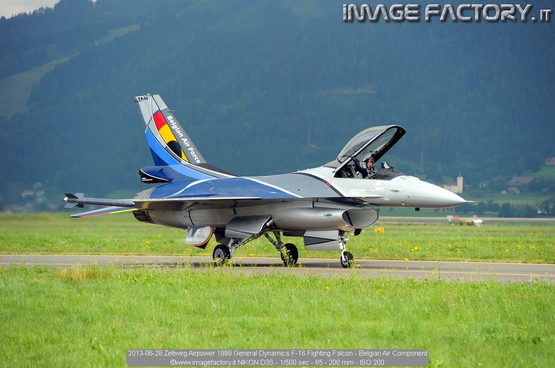 2013-06-28 Zeltweg Airpower 1999 General Dynamics F-16 Fighting Falcon - Belgian Air Component.jpg